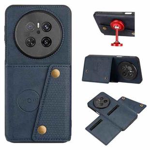 For Huawei Mate 70 Double Buckle Card Slots Magnetic Phone Case(Blue)