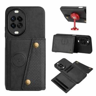 For Huawei nova 14 Double Buckle Card Slots Magnetic Phone Case(Black)