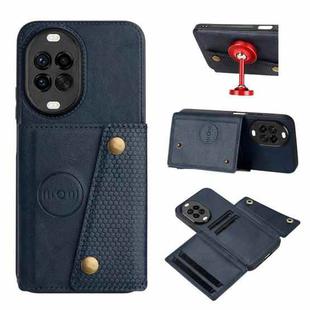 For Huawei nova 14 Pro Double Buckle Card Slots Magnetic Phone Case(Blue)
