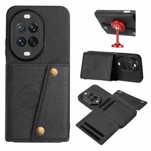 For Huawei nova 14 Ultra Double Buckle Card Slots Magnetic Phone Case(Black)