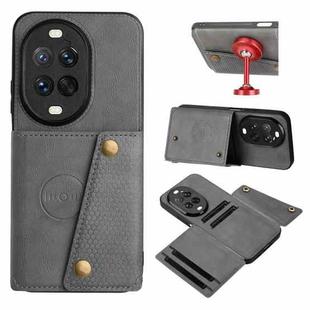 For Huawei nova 14 Ultra Double Buckle Card Slots Magnetic Phone Case(Grey)