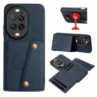 For Huawei nova 14 Ultra Double Buckle Card Slots Magnetic Phone Case(Blue)