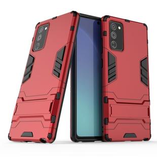 For Samsung Galaxy Note20  Plus PC + TPU Shockproof Protective Case with Holder(Red)