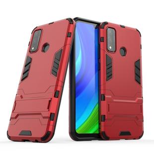 For Huawei P smart 2020 PC + TPU Shockproof Protective Case with Holder(Red)