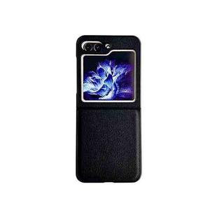 For Samsung Galaxy Z Flip5 Litchi Texture PC +TPU Shockproof Phone Case(Black)
