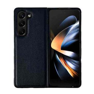 For Samsung Galaxy Z Fold5 Litchi Texture PC +TPU Shockproof Phone Case(Black)