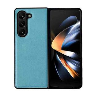 For Samsung Galaxy Z Fold5 Litchi Texture PC +TPU Shockproof Phone Case(Blue)