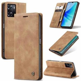 CaseMe 013 Multifunctional Horizontal Flip Leather Phone Case For OPPO A57 4G Global/A57S 4G Global/A77 4G Global/A57e 4G/A77s (Brown)