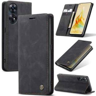 For OPPO Reno8 T 4G CaseMe 013 Multifunctional Horizontal Flip Leather Phone Case(Black)