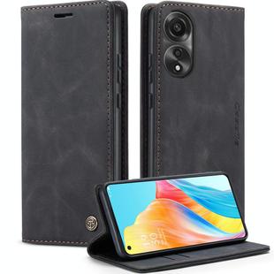 For OPPO A78 4G CaseMe 013 Multifunctional Horizontal Flip Leather Phone Case(Black)