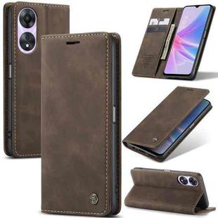 For OPPO A58 5G / A58X 5G CaseMe 013 Multifunctional Horizontal Flip Leather Phone Case(Coffee)