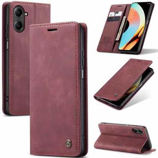 For Realme 10 Pro 5G CaseMe 013 Multifunctional Horizontal Flip Leather Phone Case(Wine Red)