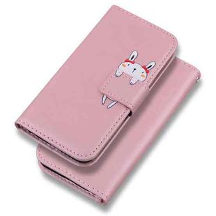 For Google Pixel 4a 5G Cartoon Buckle Horizontal Flip Leather Phone Case(Pink)
