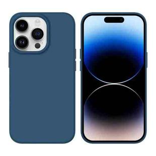 For iPhone 14 Pro Liquid Silicone MagSafe Phone Case(Dark Blue)