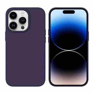 For iPhone 14 Pro Liquid Silicone MagSafe Phone Case(Dark Purple)