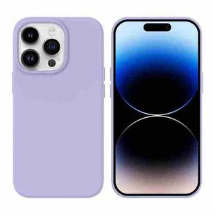 For iPhone 14 Pro Max Liquid Silicone MagSafe Phone Case(Light Purple)