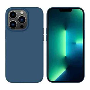 For iPhone 13 Pro Max Liquid Silicone MagSafe Phone Case(Dark Blue)