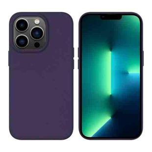 For iPhone 13 Pro Max Liquid Silicone MagSafe Phone Case(Dark Purple)