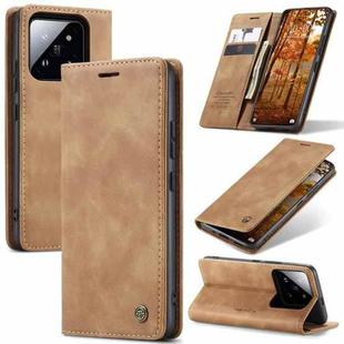 For Xiaomi 14 Pro CaseMe 013 Multifunctional Horizontal Flip Leather Phone Case(Brown)