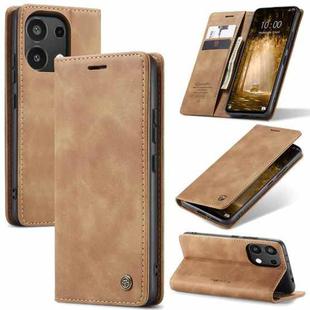 For Xiaomi Redmi Note 13 4G CaseMe 013 Multifunctional Horizontal Flip Leather Phone Case(Brown)