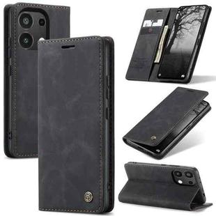 For Xiaomi Redmi Note 13 4G CaseMe 013 Multifunctional Horizontal Flip Leather Phone Case(Black)