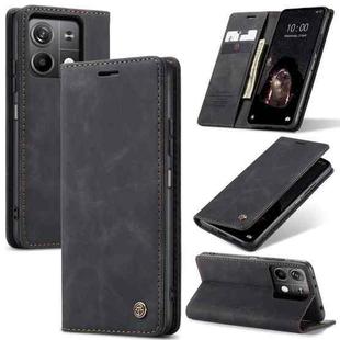 For Xiaomi Redmi Note 13 5G CaseMe 013 Multifunctional Horizontal Flip Leather Phone Case(Black)