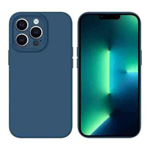 For iPhone 13 Pro Max Liquid Silicone MagSafe Precision Hole Phone Case(Dark Blue)