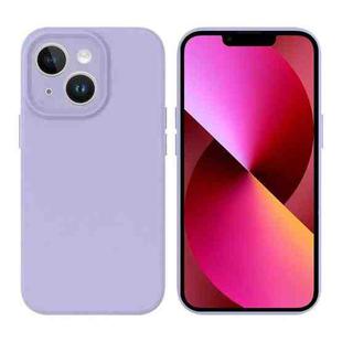 For iPhone 13 Liquid Silicone MagSafe Precision Hole Phone Case(Light Purple)