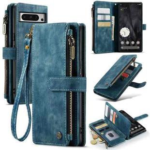 For Google Pixel 8 Pro CaseMe C30 Multifunctional Leather Phone Case(Blue)