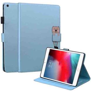 For iPad mini 5 / 4 / 3 / 2 / 1 Cartoon Buckle Leather Smart Tablet Case(Blue)