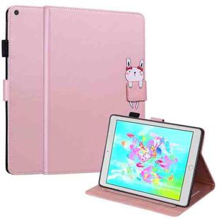 For iPad Air / Air 2 / 9.7 2017 / 2018 Cartoon Buckle Leather Smart Tablet Case(Rose Gold)