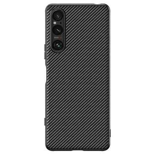 For Sony Xperia 1 V Ultra-thin Carbon Fiber Texture Printing Phone Case(Black)