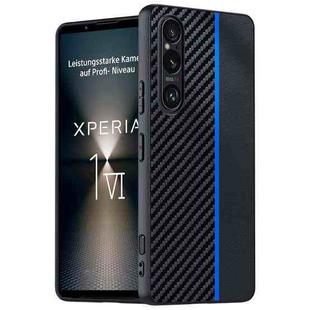 For Sony Xperia 1 VI Ultra-thin Carbon Fiber Texture Printing Phone Case(Black Blue)