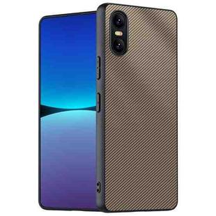 For Sony Xperia 10 VI Ultra-thin Carbon Fiber Texture Printing Phone Case(Gold)