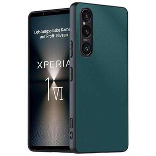 For Sony Xperia 1 VI Ultra-thin Plain Skin Leather Phone Case(Green)