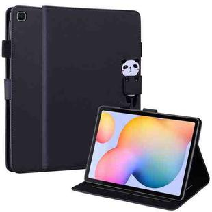 For Samsung Galaxy Tab S6 Lite Cartoon Buckle Leather Tablet Case(Black)