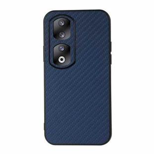 For Honor 90 Pro Carbon Fiber Texture Shockproof Phone Case(Blue)