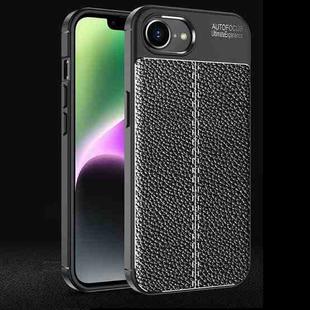 For iPhone SE 2024 Litchi Texture Shockproof TPU Phone Case(Black)