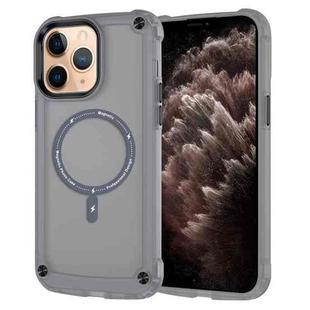For iPhone 11 Pro Skin Feel TPU + PC MagSafe Magnetic Phone Case(Transparent Black)
