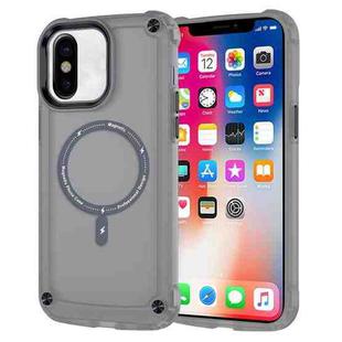 For iPhone X / XS Skin Feel TPU + PC MagSafe Magnetic Phone Case(Transparent Black)