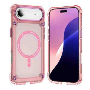 For iPhone 17 Air Skin Feel TPU + PC MagSafe Magnetic Phone Case(Transparent Pink)
