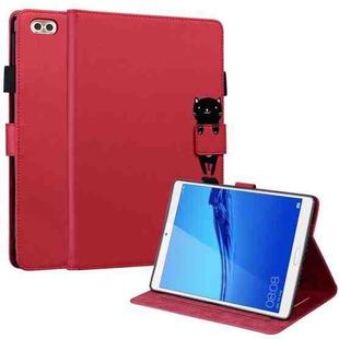 For Huawei MediaPad C5 8.0 2020 Cartoon Buckle Leather Tablet Case(Red)