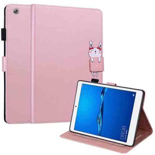 For Huawei MediaPad C5 10.1 Cartoon Buckle Leather Tablet Case(Rose Gold)