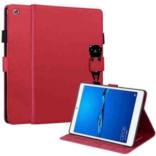 For Huawei MediaPad C5 10.1 Cartoon Buckle Leather Tablet Case(Red)