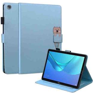 For Huawei MediaPad M5 10.8 Cartoon Buckle Leather Tablet Case(Blue)