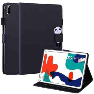 For Huawei MatePad 10.4 Cartoon Buckle Leather Tablet Case(Black)