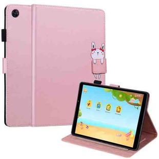 For Huawei MatePad T8 Cartoon Buckle Leather Tablet Case(Rose Gold)