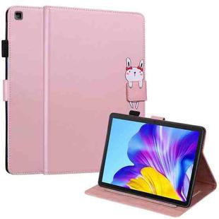 For Huawei Tablet Enjoy 2 /Honor Pad 6 Cartoon Buckle Leather Tablet Case(Rose Gold)