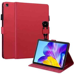 For Huawei Tablet Enjoy 2 /Honor Pad 6 Cartoon Buckle Leather Tablet Case(Red)