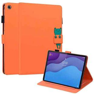 For Lenovo Tab M10 HD Gen 2 Cartoon Buckle Leather Tablet Case(Orange)